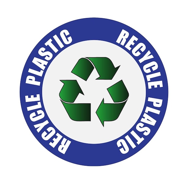 Recycle Plastic Sign 12in Diameter Non Slip Floor Sign